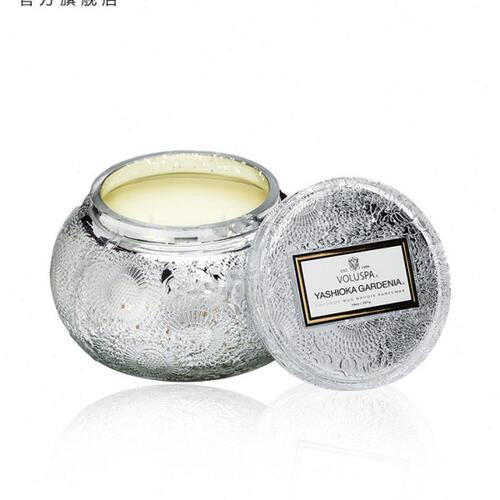 美国VOLUSPA香薰蜡烛亚逸茶碗浮雕杯香氛蜡烛 闺蜜生日礼物礼品