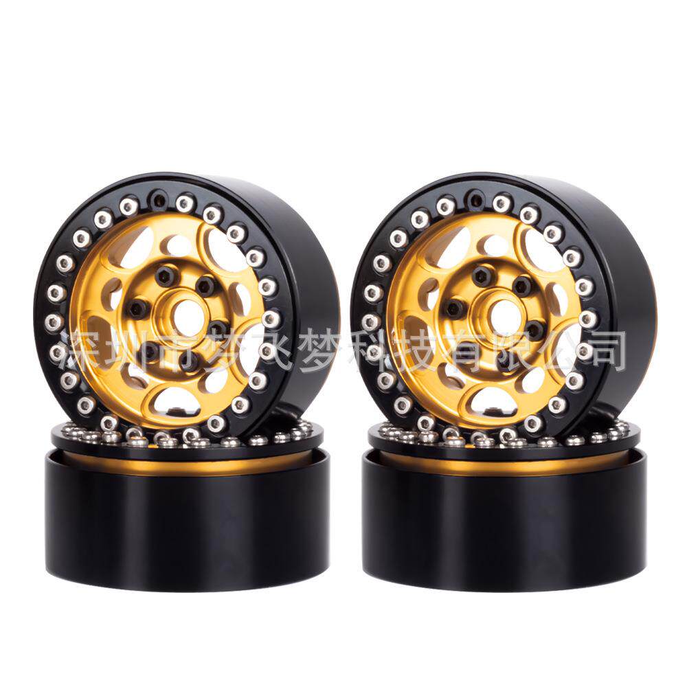 SCX10RR101.9寸1/10CNC铝合金金属轮毂升级改装配件4个装