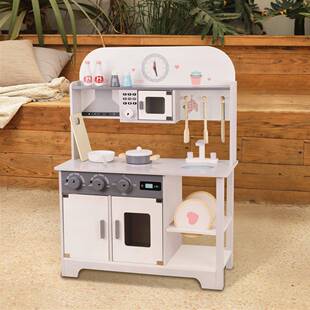 欧式简约厨房木制锅具餐具3一5岁女孩过家家儿童玩具仿真仿真玩具