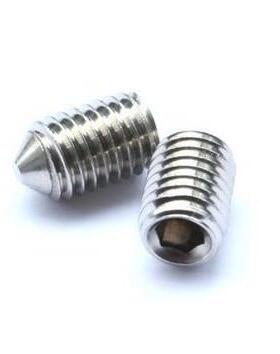 DIN914内六角尖尾紧定螺丝,尖头M3止付螺丝,不锈钢304现货