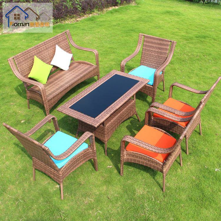 藤椅五件套户外休闲藤椅桌椅套件室外藤编桌椅花园阳台藤椅