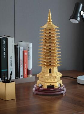 铜文昌塔9九层十三13层文峰塔黄铜宝塔摆件 精工文昌塔中式工艺品