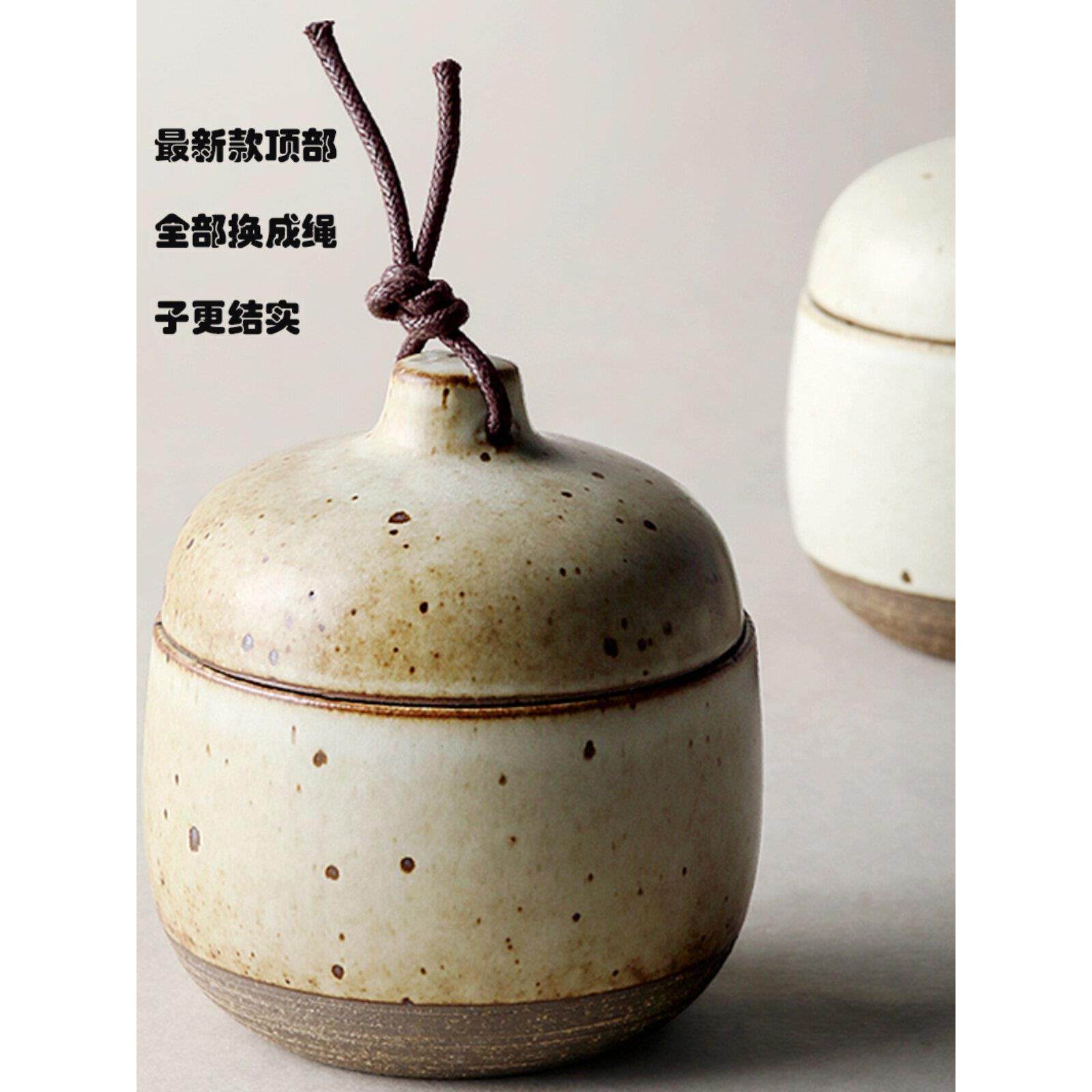 粗陶中式厨房调味罐汤盅中式调料罐子味精盐罐高温调味陶瓷罐炖盅