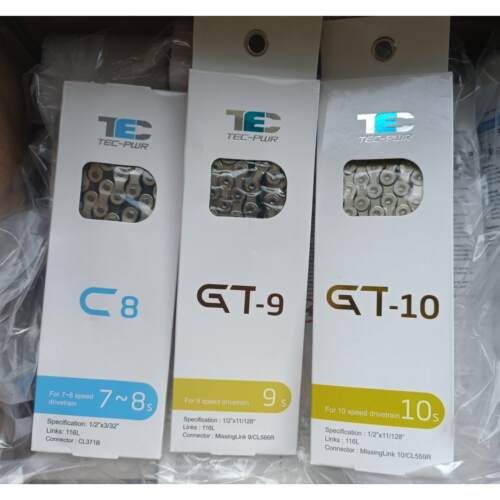 台湾TEC登山自行车炼条C8C9C10公路车配原装魔术扣16242730速炼条