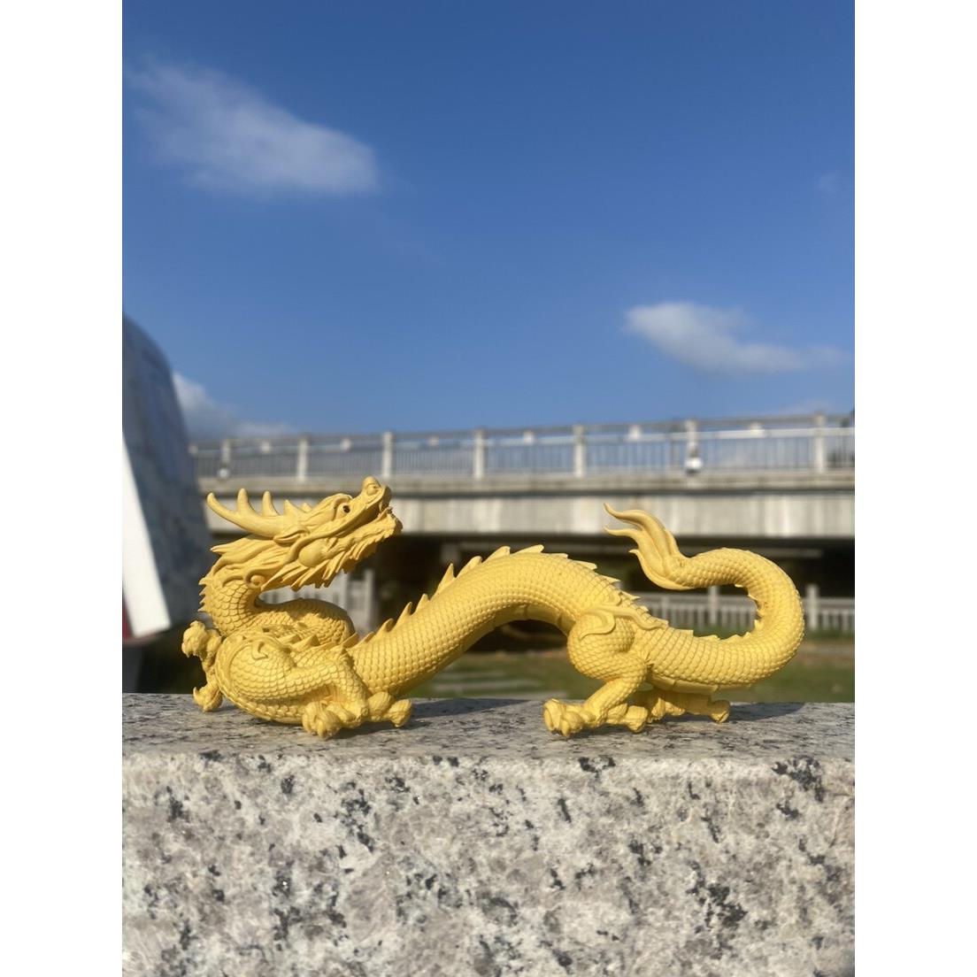 小叶黄杨木雕刻生肖龙摆件实木雕刻龙购四海家居店铺客厅装饰工艺