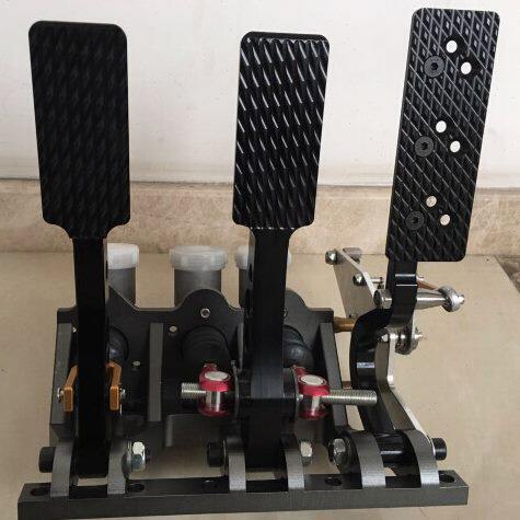 改装比赛地台立式刹车制动踏板组合 全铝刹车踏板盒总成 踏板箱