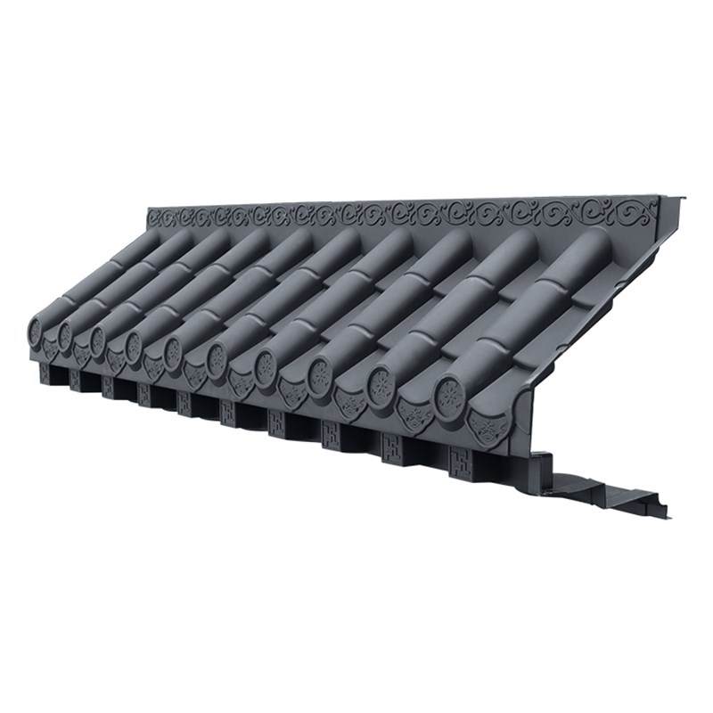 中号免架子立体仿古瓦36cm新A中式一体塑料窗户装饰屋檐树脂瓦片