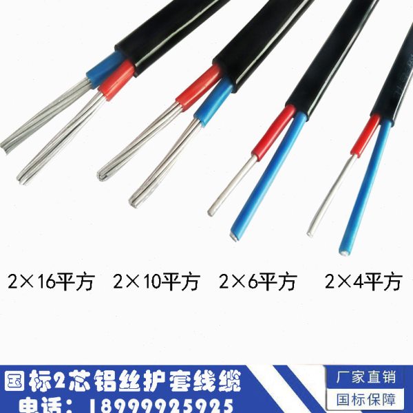 新疆国标2芯3芯4 6 10 16 25平方毫米农用地埋线铝芯护套线电源线