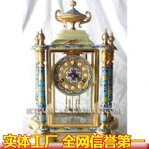 仿古钟表 欧式 古典 机械 珐琅镀金座钟