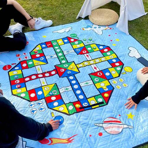 飞行棋超声波野餐垫防潮垫加厚户外地垫便携露营野炊防水春游坐垫