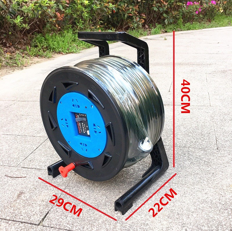 220V电c缆拖线盘电源盘延长接线盘插线板卷线轴收线器20米30米50