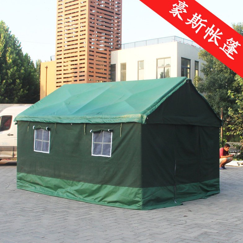 户外施工帐篷防暴雨水工程工地住人应急救灾养蜂帆布保暖棉帐篷