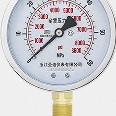 YN100 YTN 100耐震压力表 抗震表 8600PSi 60MPA