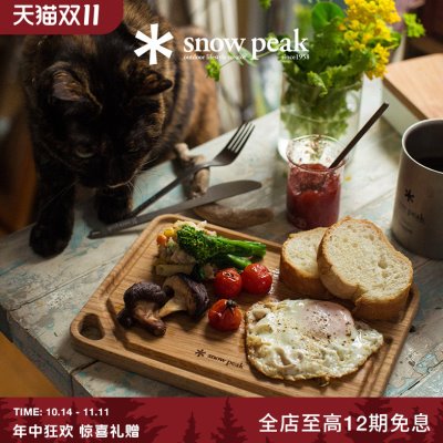 snowpeak雪峰sp露营户外家用辅食板切水果木质砧板案板TW-040