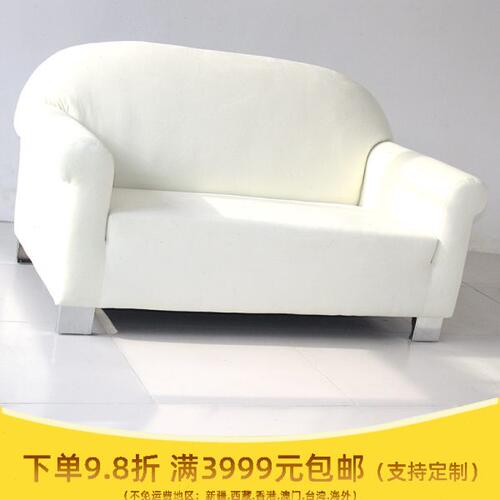 休闲沙发订制 中小户型公寓现代欧式双人布艺沙发绒布多色可选