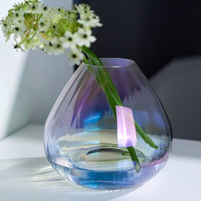 捷克进口BOHEMIA欧式水晶玻璃餐桌小花瓶摆件结婚球形家居饰品