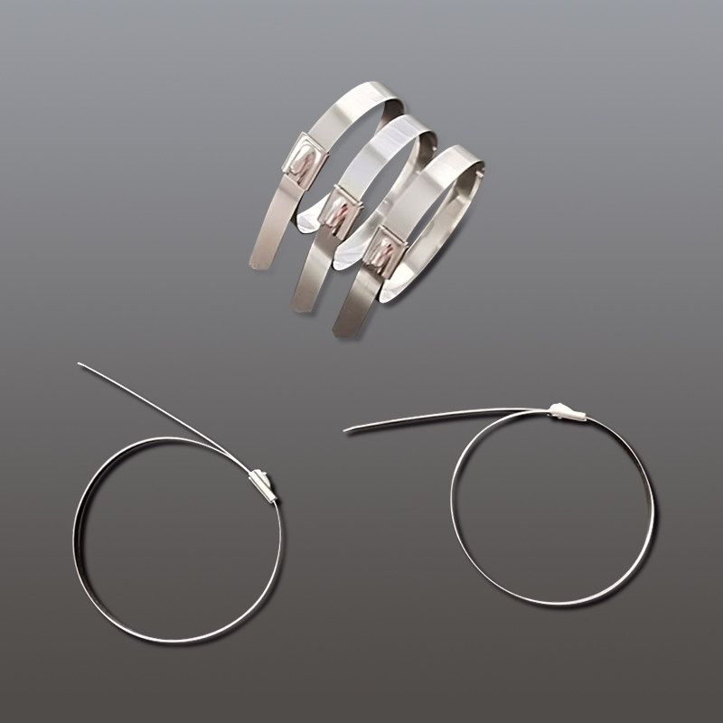 304不锈钢扎带自锁金q属扎带10户外自锁式船用绑带电线束线扎丝