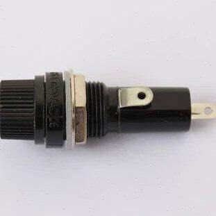 玻璃管保险丝底座5*20 熔断器保险管座子 旋钮式保险管座 保险座