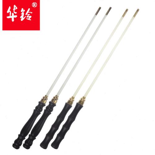 华铃 紫檀木手柄玻璃钢铜头杆 空竹抖空竹