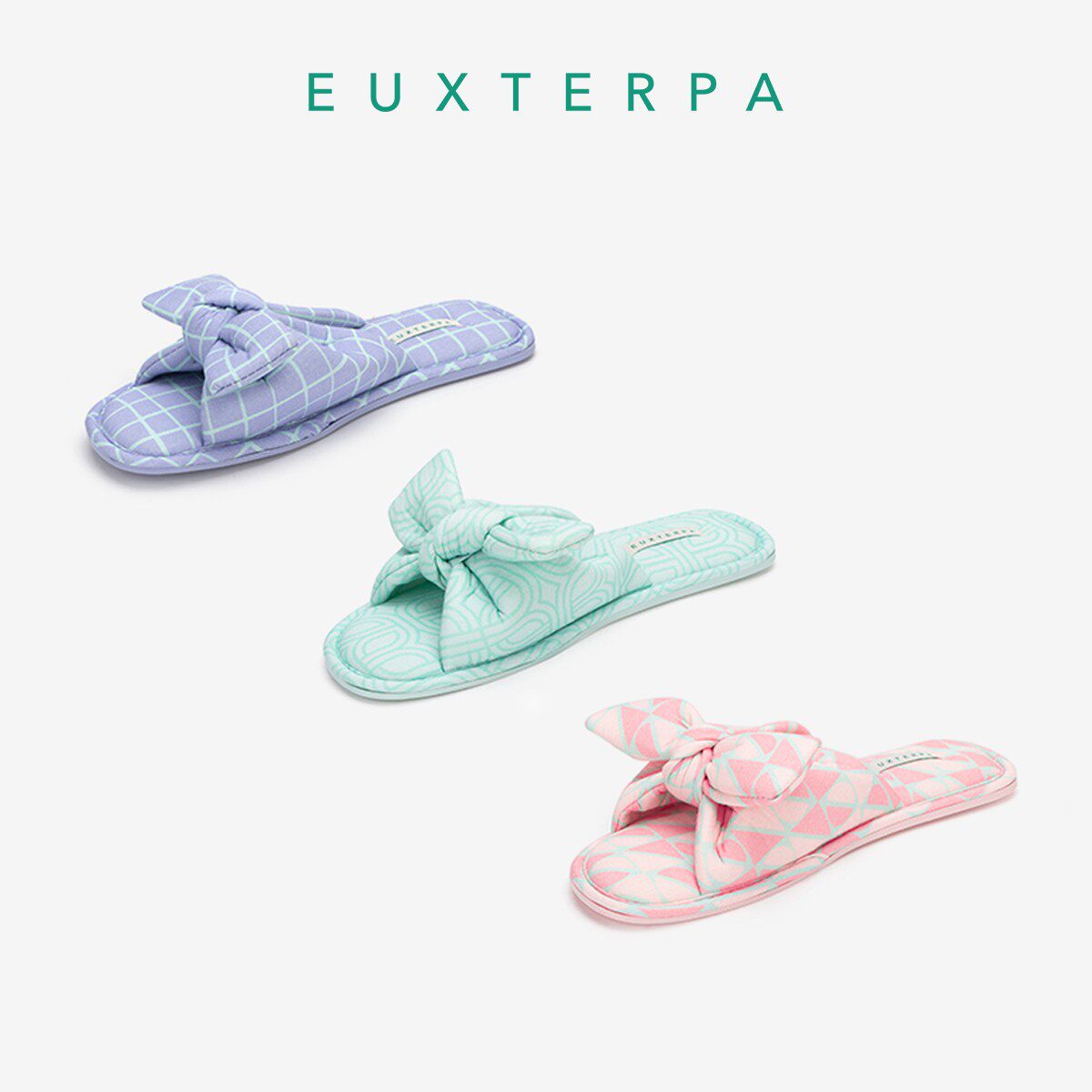 EUXTERPA欧特帕春夏蝴蝶结居家防滑凉拖静音室内居家拖鞋女可外穿