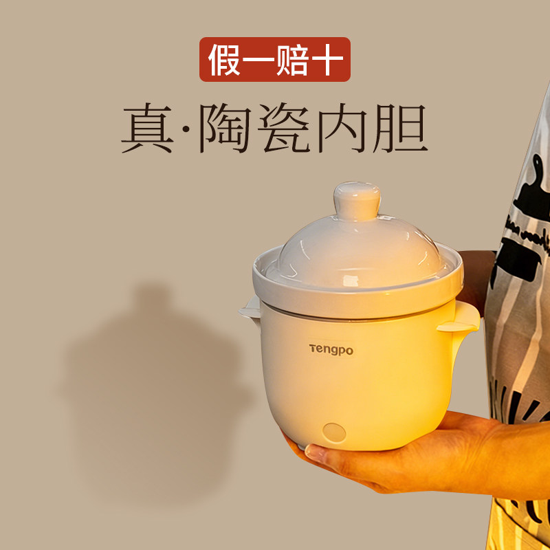 迷你电炖锅家用陶瓷煲汤锅煮粥神器养生一人小电砂锅婴儿bb辅食煲