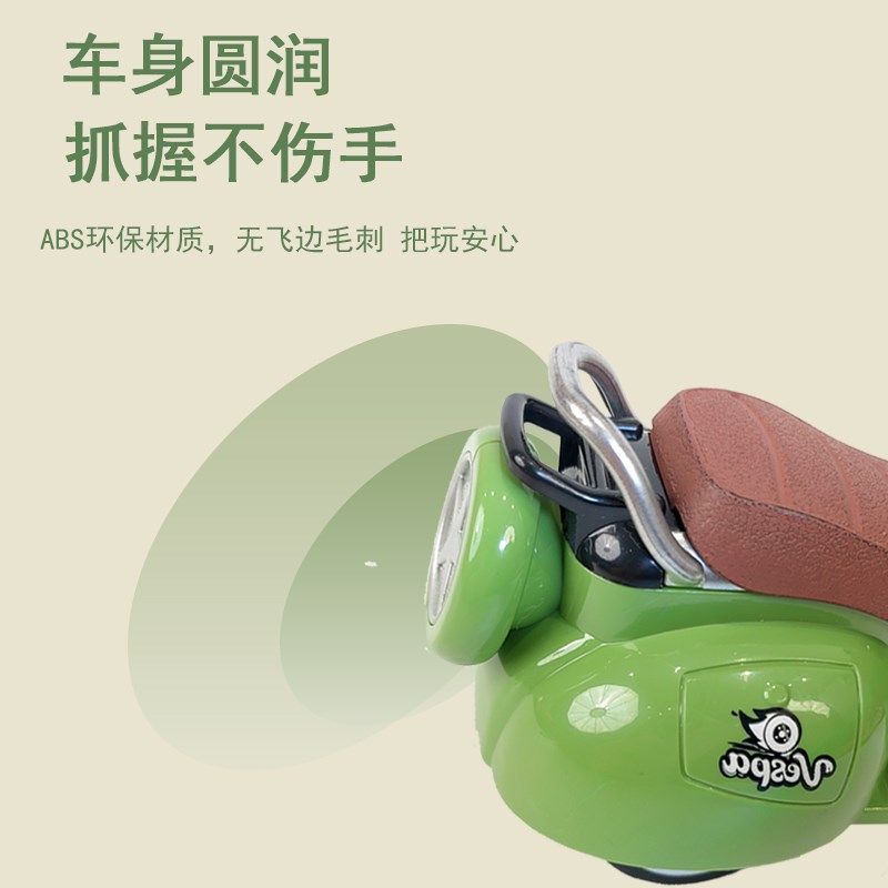 摩托车玩具模型儿童声光卡通踏板电摩惯性外卖三轮车男孩宝宝礼物