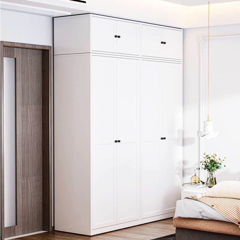 福凯祥家用简约钢制衣柜卧室欧式铁皮衣橱阳台铁艺防尘收纳储物柜