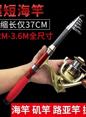 超短海竿套装迷你抛竿海杆超硬矶竿远投竿路亚竿海钓竿江竿特价