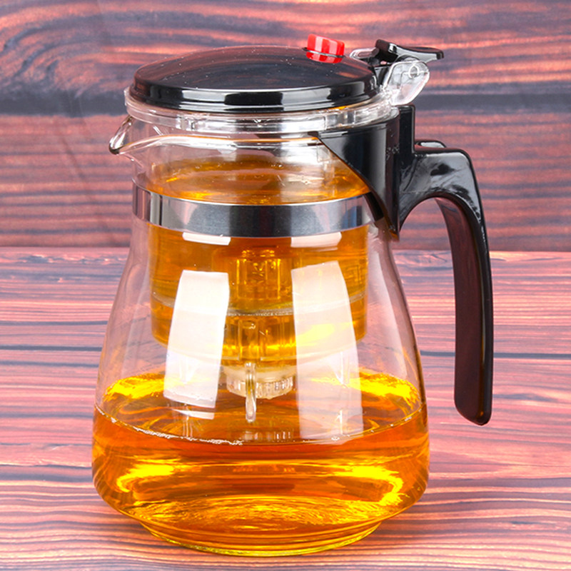 飘逸杯玻璃茶具大容量冲茶器泡茶壶一键过滤茶杯可拆洗内胆600ml