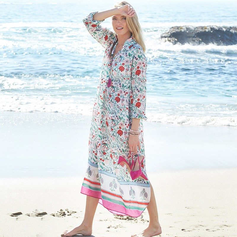 新款雪纺印花V领长袖沙滩防晒连衣裙泳衣外搭罩衫海边度假长裙女,运动/瑜伽/健身/球迷用品,沙滩外套,淘宝优惠券,粉丝福利购,淘宝优惠卷