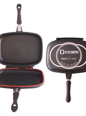 DESSINI36CM双面煎烤盘双面煎锅双面不粘煎烤锅平底锅煎锅双面锅