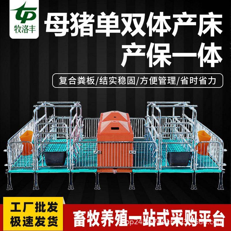 复合母猪产床热镀锌母猪产床单双体母猪分娩产保一体床两用养殖