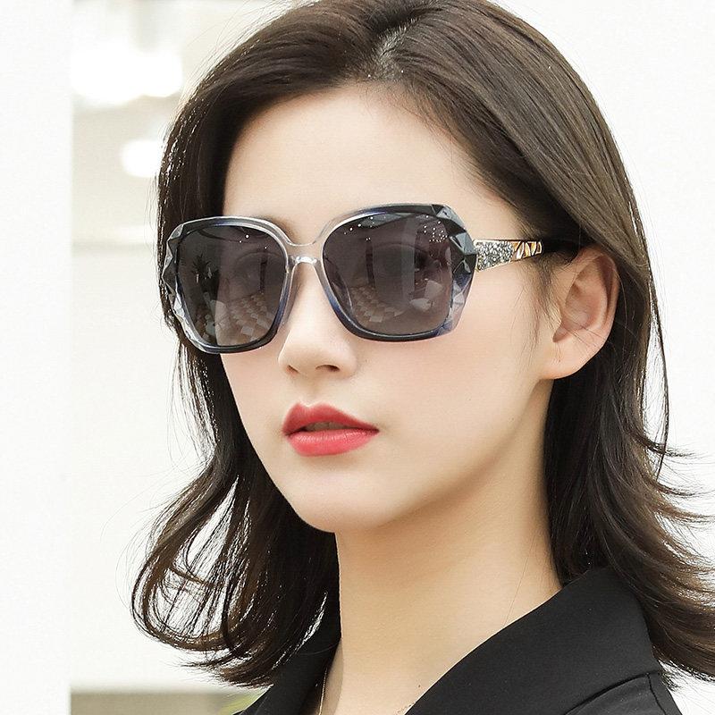 偏光太阳镜女2026款优雅圆脸大框太阳眼镜女潮开车抗UV太阳眼镜
