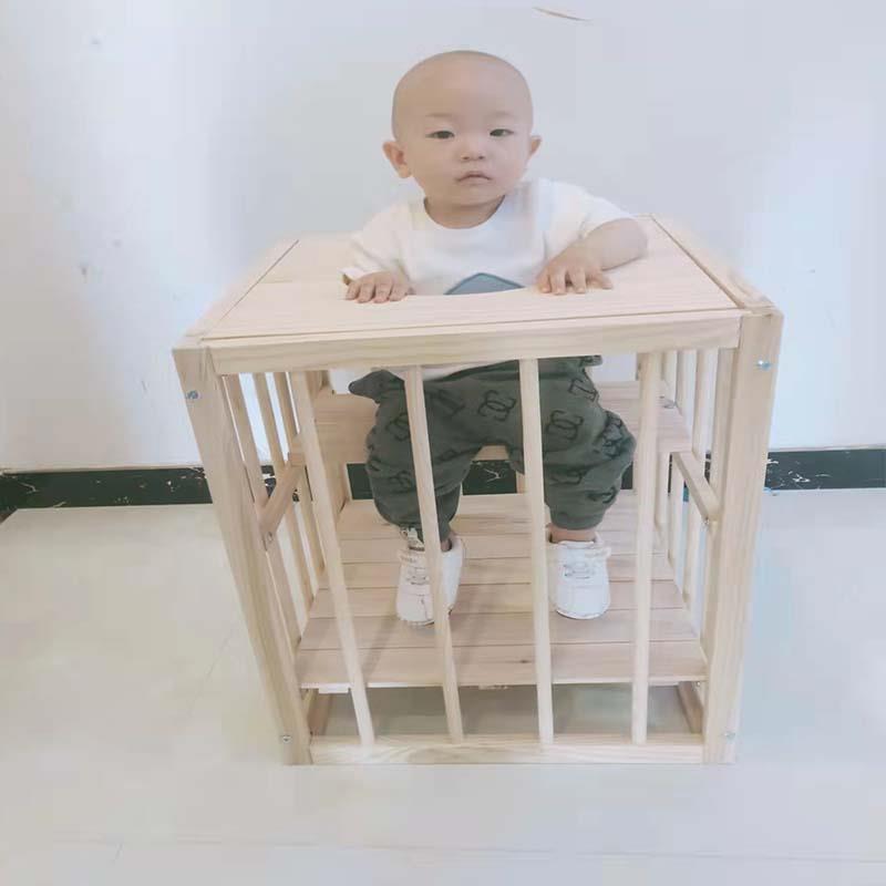 云天宝宝坐栏餐椅安全椅婴儿童坐栏学步车站栏站桶实木围栏防护栏
