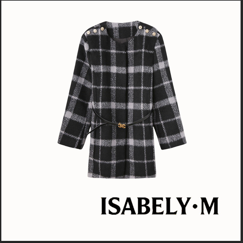 【第三热门】ISABELY•M 2025冬新款围巾领披肩双面大衣长款外套
