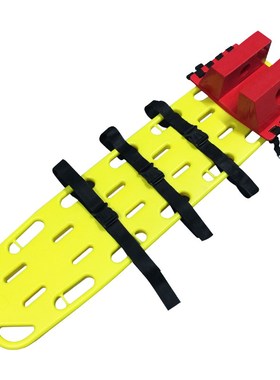 黄色水上救援板式担架水上救生担架可漂浮头部固定器泳池救生担架