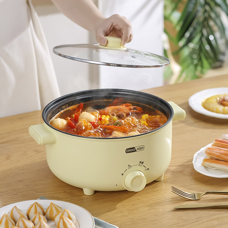 快煮锅宿舍学生锅家o用小电锅多功能一体电炒菜电热煮面锅小型火