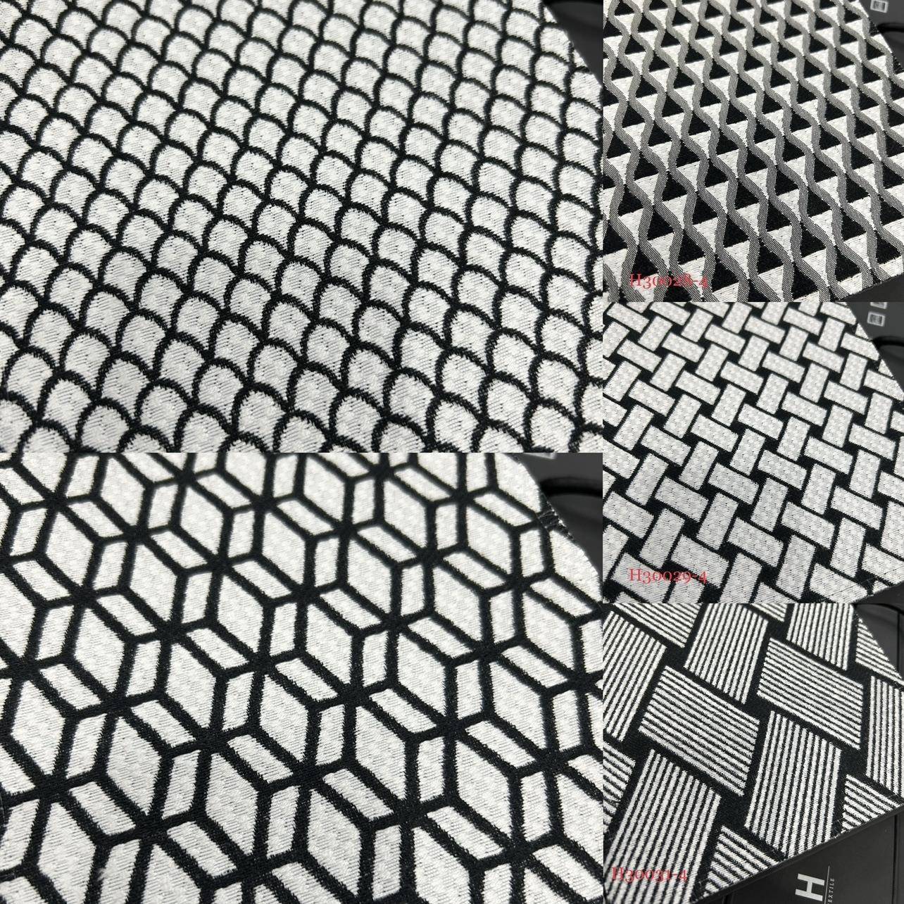 门幅140cm黑白色织几何图案沙发布抱枕布样板房现代简约黑白布