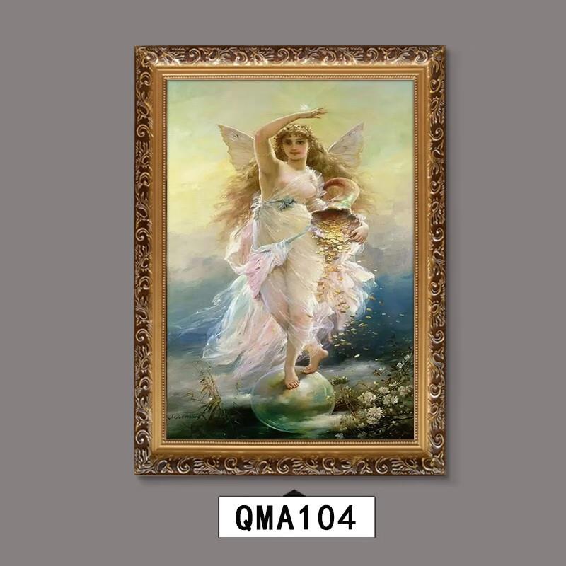 革马兰福图纳世界名画人物油画希腊神话女天使挂画欧式客厅玄关装