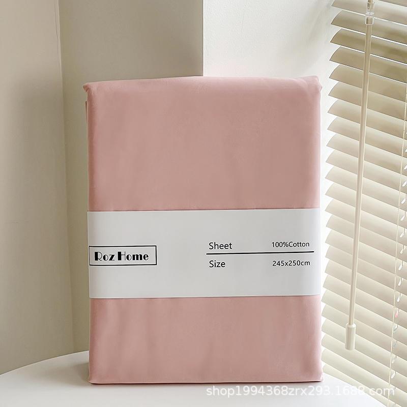 新款纯色100支超柔水洗长绒棉纯棉单被套单床单床笠枕套
