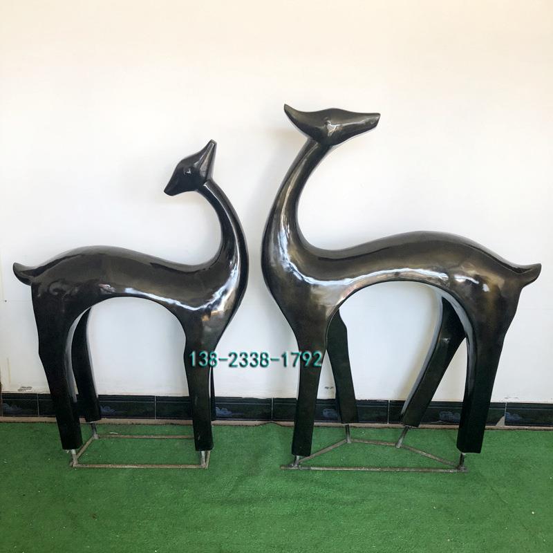 玻璃钢抽象鹿雕塑公园绿地景观创意动物小品摆件玻璃纤维鹿雕塑
