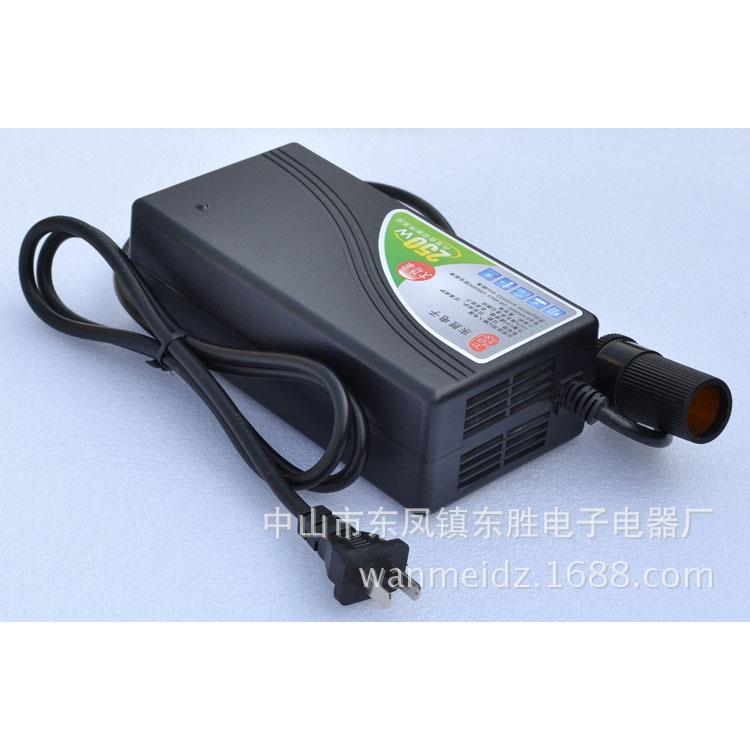 220v转12v车载电源转换器车在冰箱气泵250W点烟器转家用