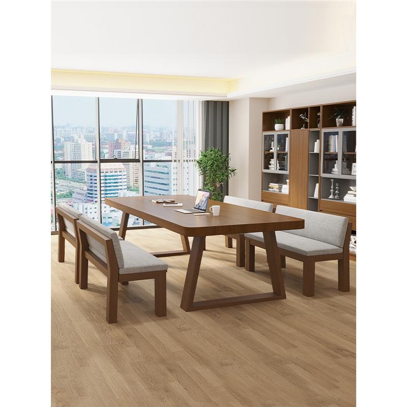 北欧实木大书桌工作台现代简约客厅学生学习桌家用写字台长条桌子