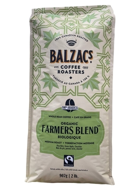 加拿大直邮 BALZAC'S 有机中度烘培 咖啡豆 907克