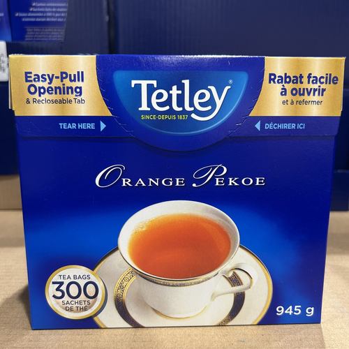 加拿大直邮Tetley泰特橙黄白毫茶英式红茶独立茶包/茶叶300包945g