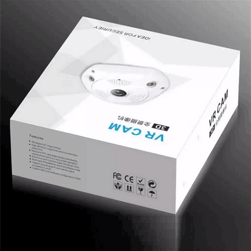 360度全景摄像头智能高清鱼眼监控wifi无线网络远程v380一体机VR