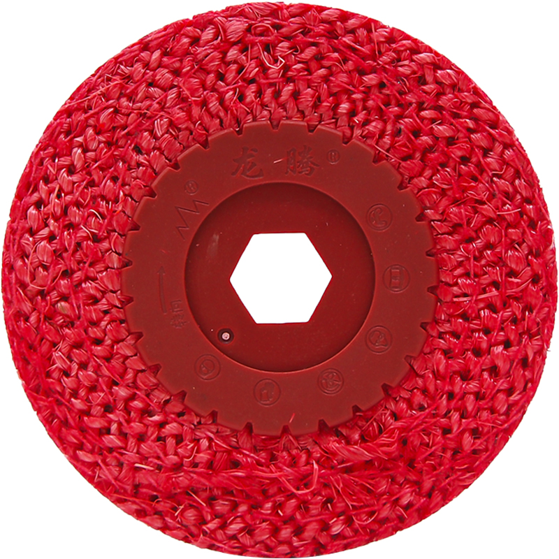 龙腾红麻轮 阳江焊道抛光轮 4寸角磨机用100X8不锈钢加硬抛光片