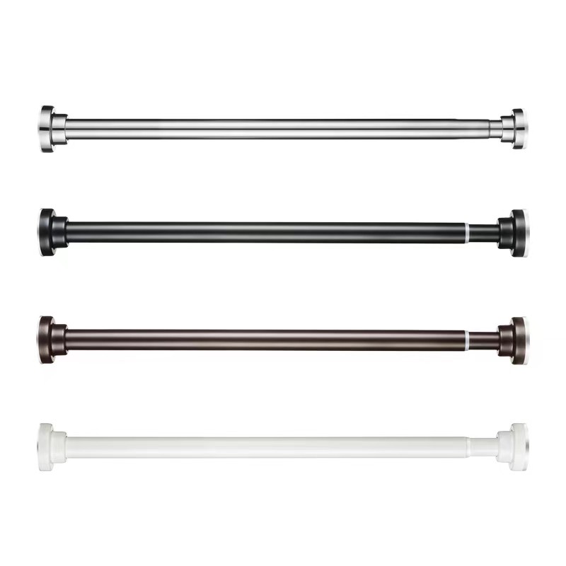 免打孔304伸缩杆衣柜挂衣服杆晾衣杆衣架挂杆不锈钢横杆橱柜杆子