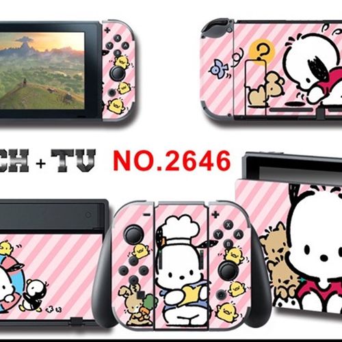 帕恰狗少女心switch贴膜任天堂游戏机彩贴NS保护膜OLED贴纸痛机贴