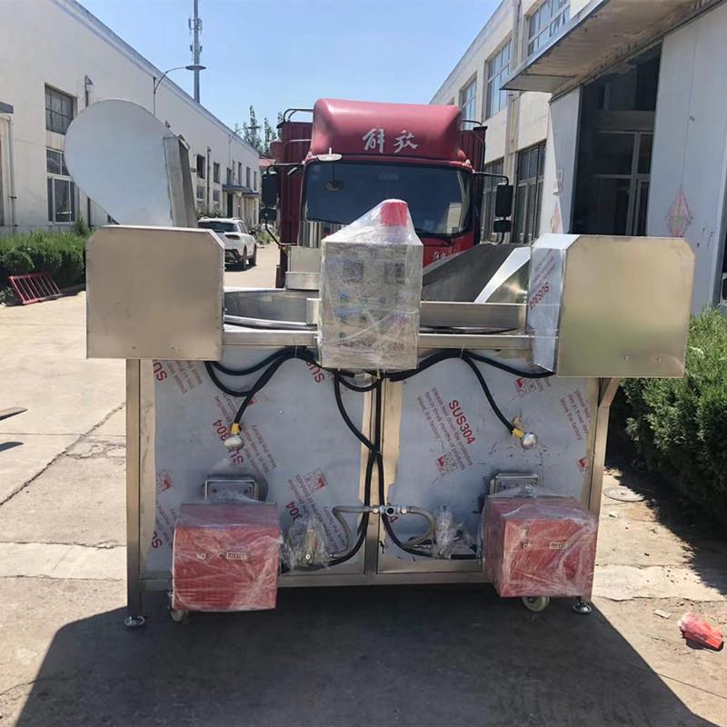 全自动牛肉干油炸机电加热牛肉粒油炸设备工业圆形鹌鹑蛋油炸锅